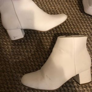 J Adams white booties